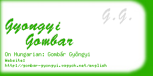 gyongyi gombar business card