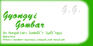 gyongyi gombar business card